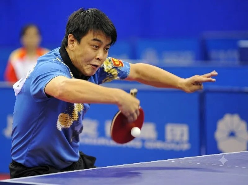 Kỹ thuật reverse penhold backhand giúp Vương Hạo tấn công mạnh ở trái tay và làm mới phong cách cầm vợt dọc truyền thống.